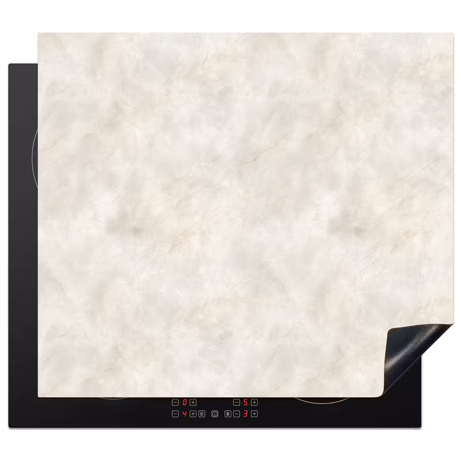 Herdabdeckplatte - Cremebeige - Marmor - Adern — 1