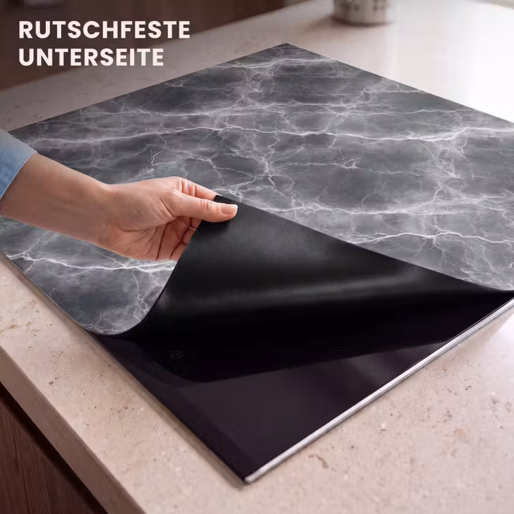 Herdabdeckplatte - Dunkelgrau - Blitz - Marmor — 6