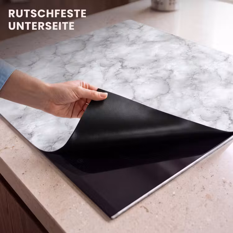 Herdabdeckplatte - Grau - Marmor - Klassisch - Adern — 6