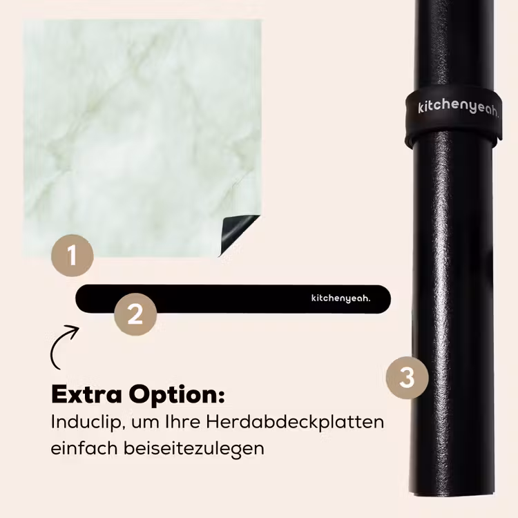 Herdabdeckplatte - Grün - Marmor - Fließende Adern — 8