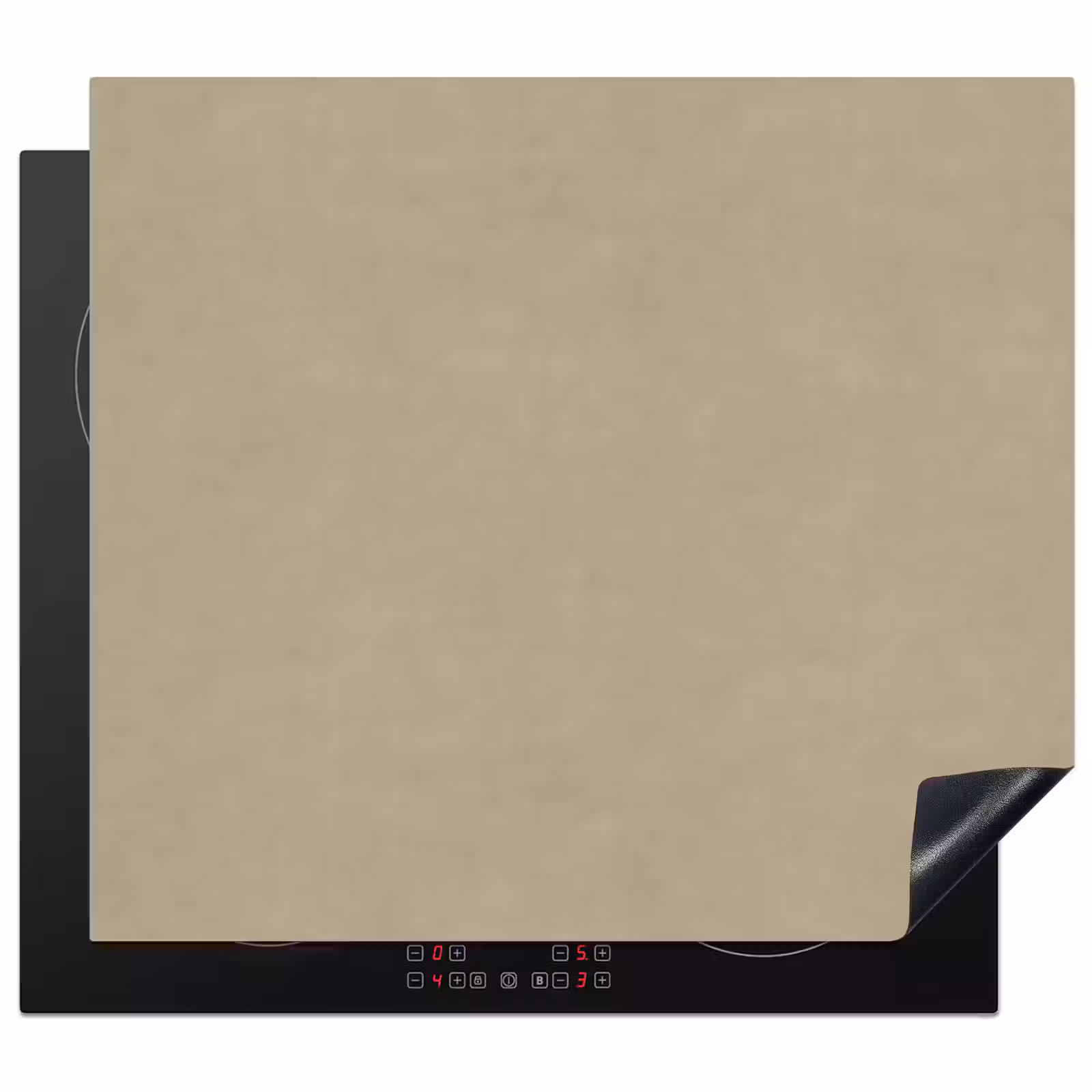 Herdabdeckplatte - Sandfarbe - körnige Textur - Beton — 1