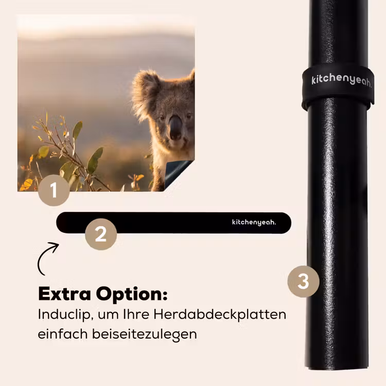 Herdabdeckplatte - Koala - Blätter - Morgenlicht — 8