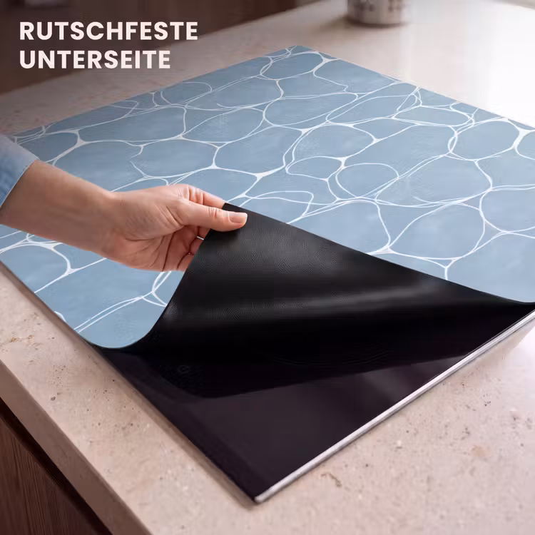 Herdabdeckplatte - Organisch - Muster - Blau — 6