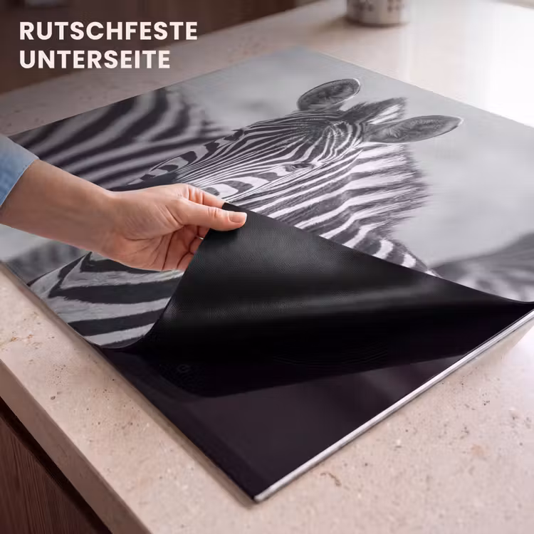 Herdabdeckplatte - Zebras - Schwarz - Weiß — 6
