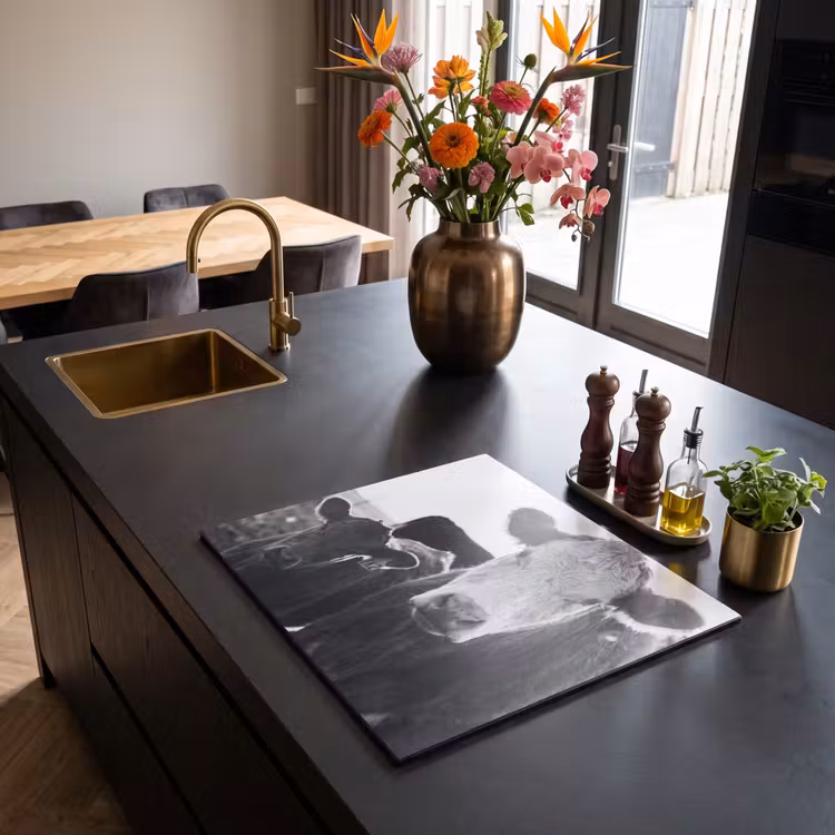 Herdabdeckplatte - Kühe - Schwarz und weiß — 2