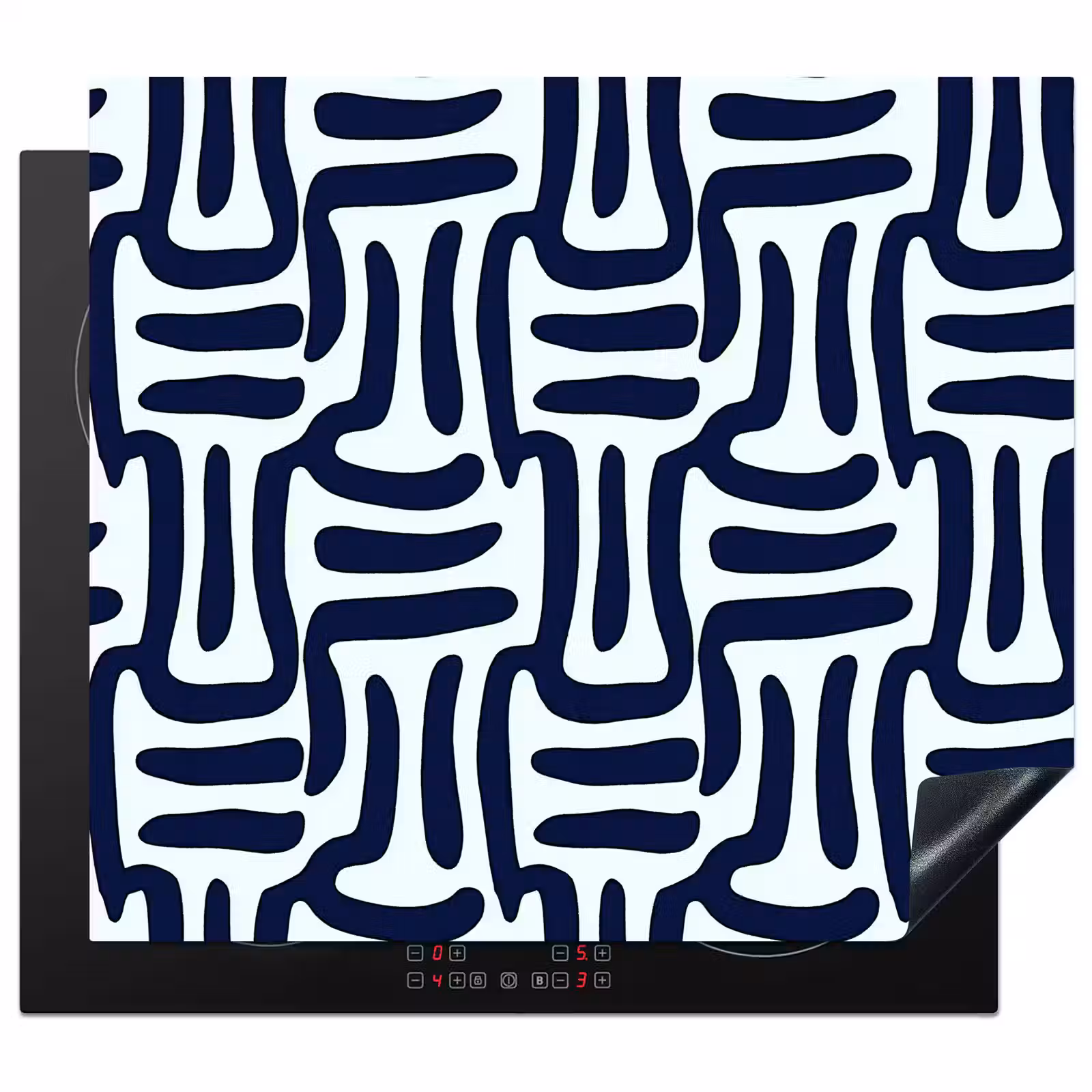 Herdabdeckplatte - Abstrakt - Modern - Blau — 1