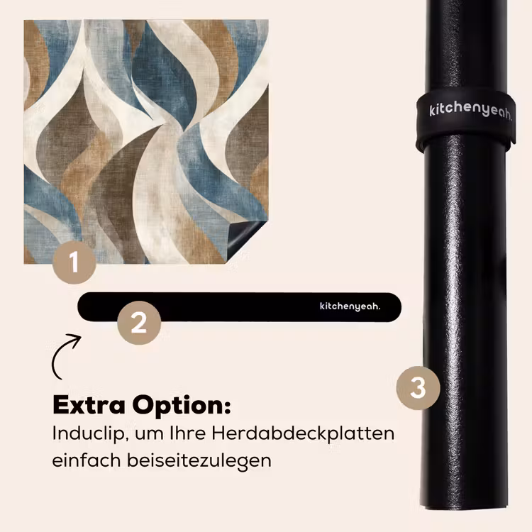 Herdabdeckplatte - Abstrakt - Wellen - Farbenfroh — 8