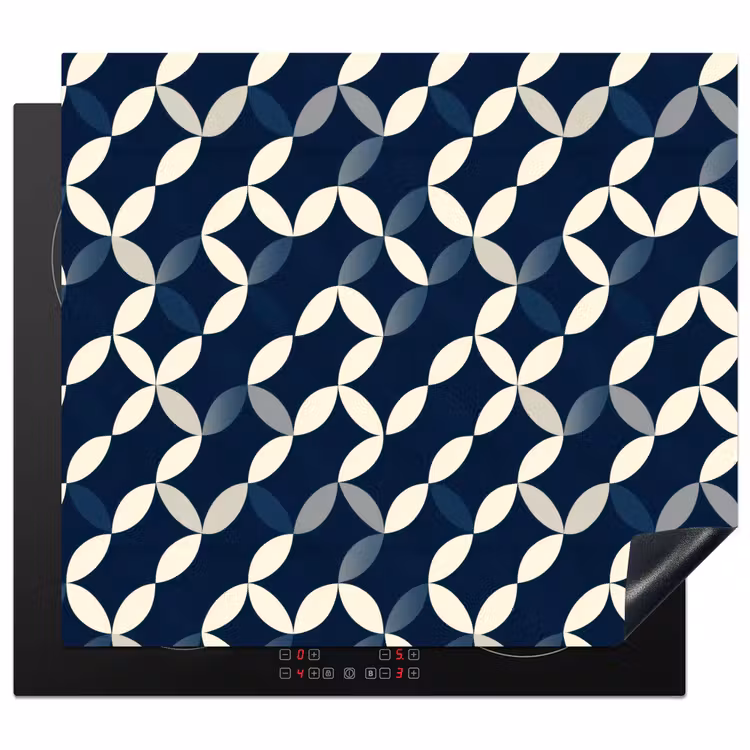 Herdabdeckplatte - Abstrakt - Muster - Blau — 1