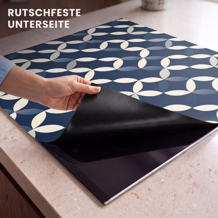 Herdabdeckplatte - Abstrakt - Muster - Blau — 6