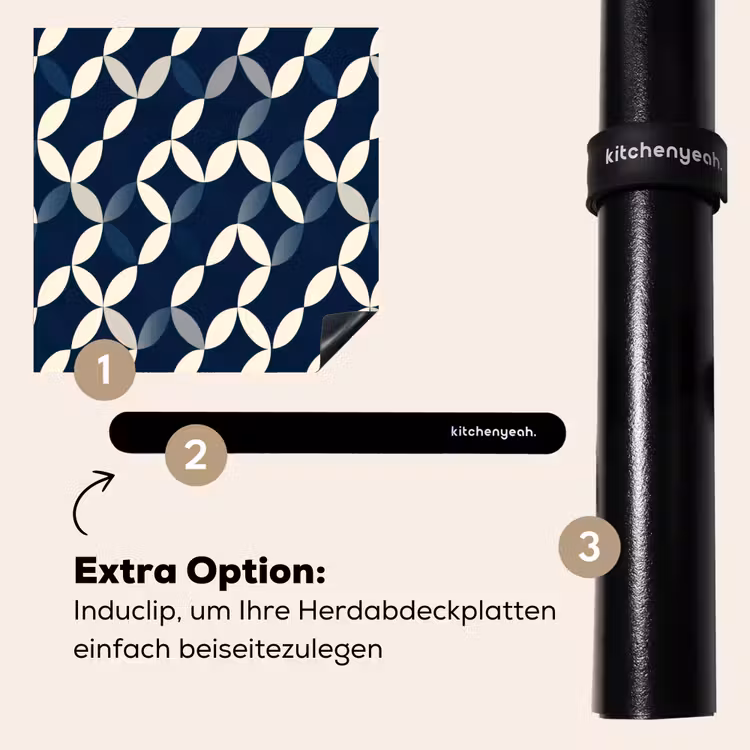 Herdabdeckplatte - Abstrakt - Muster - Blau — 8