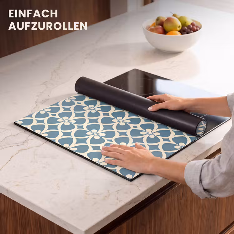 Herdabdeckplatte - Muster - Symmetrisch - Blau — 7