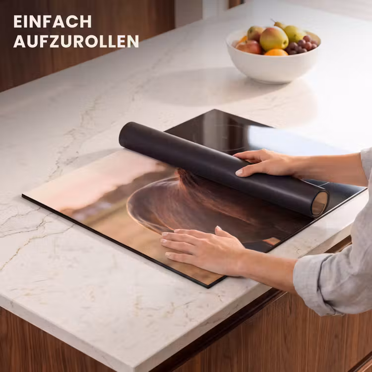 Herdabdeckplatte - Pferd - Sonnenuntergang - Braun — 7