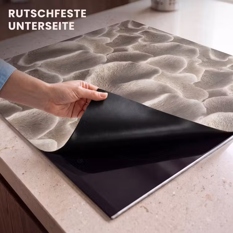 Herdabdeckplatte - Fächerform - Beige - Faserstruktur — 6