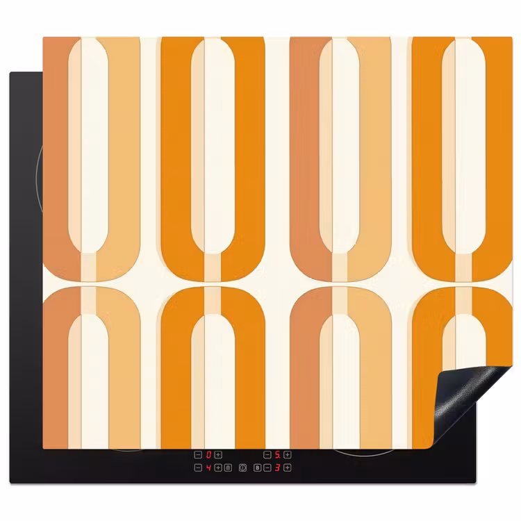 Herdabdeckplatte - U-förmig - Retro - Orange — 1