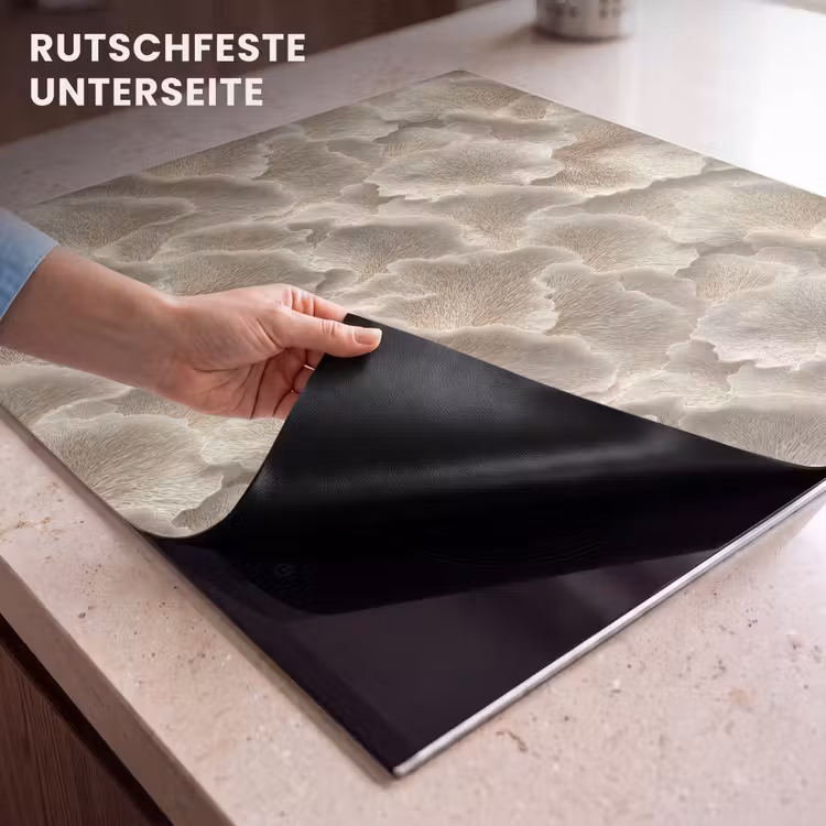 Herdabdeckplatte - Fächertexturen - Beige - Fasertextur — 6