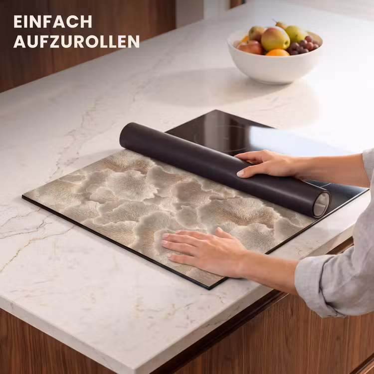 Herdabdeckplatte - Fächertexturen - Beige - Fasertextur — 7