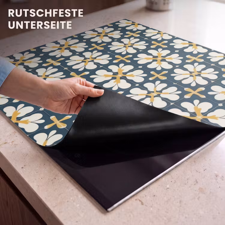 Herdabdeckplatte - Motiv - Fliese - Ockergelb — 6