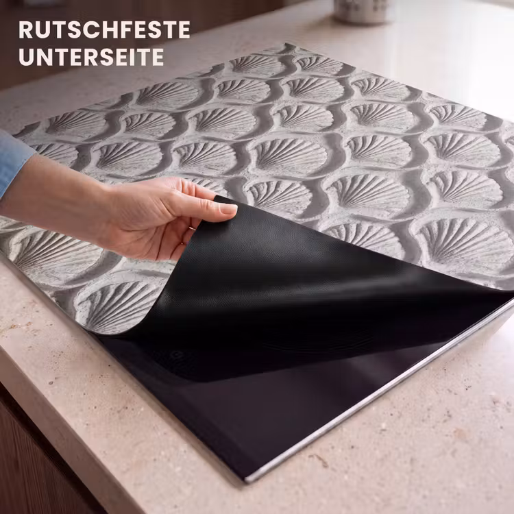 Herdabdeckplatte - Sand - Muschelform - Grau — 6