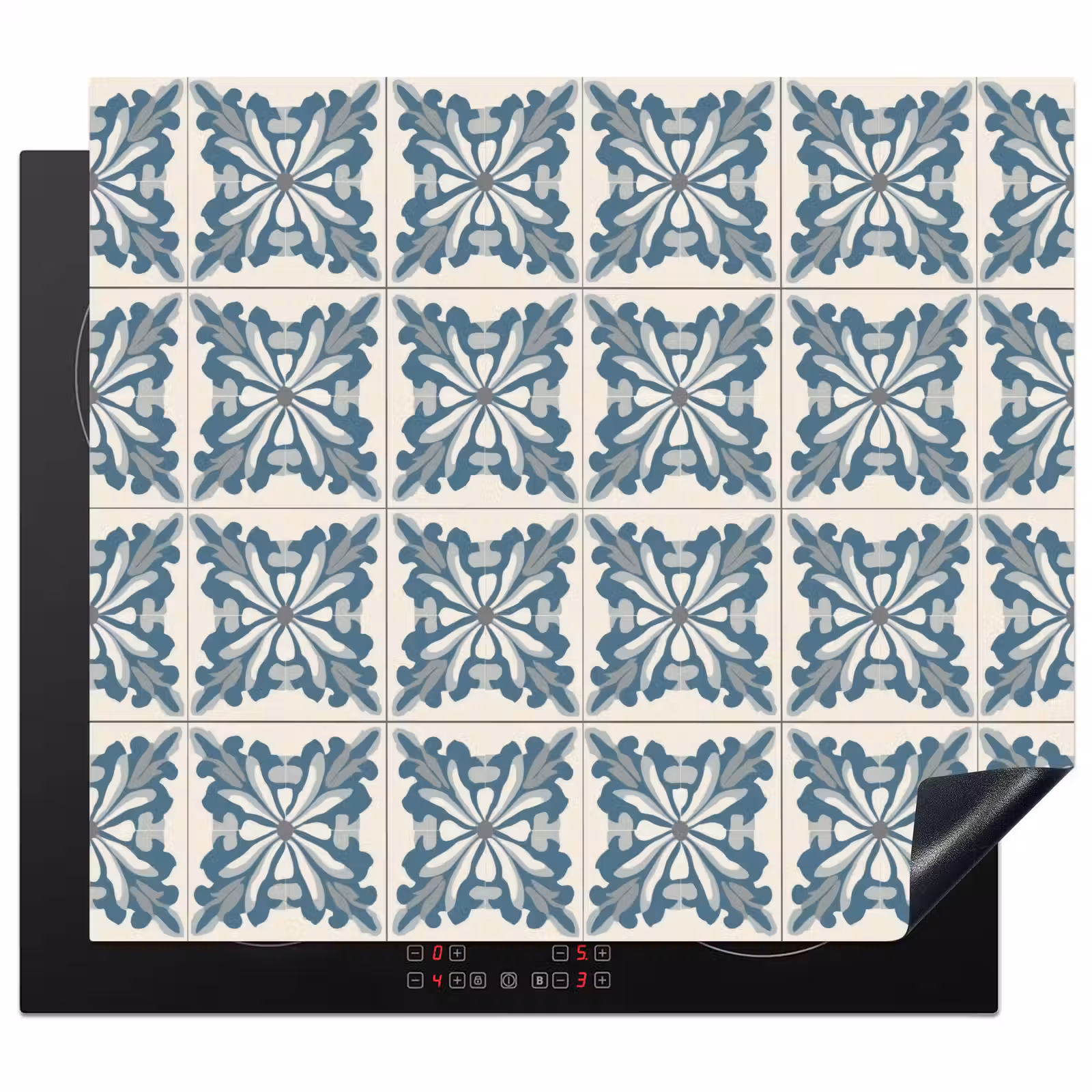 Herdabdeckplatte - Muster - Fliese - Blau — 1