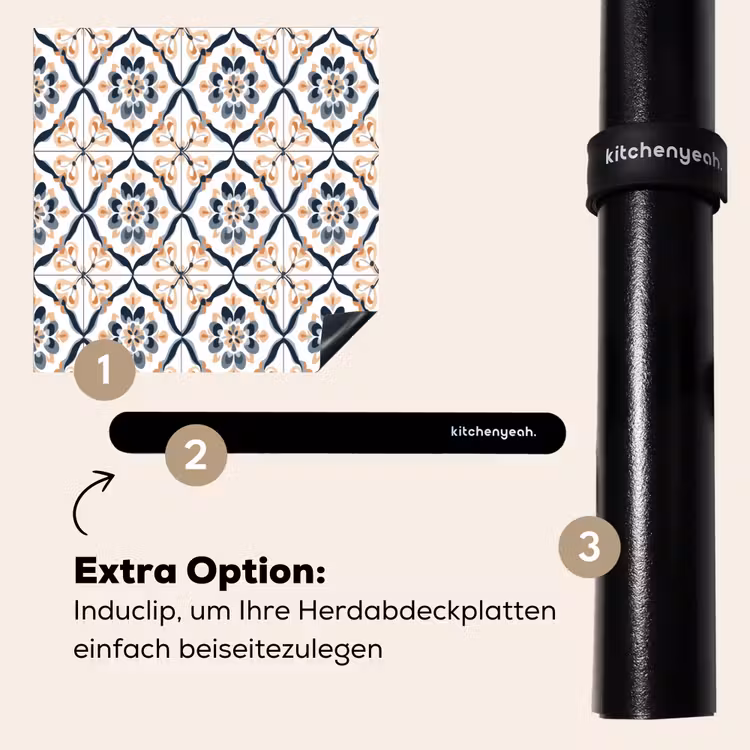 Herdabdeckplatte - Blattform - Muster - Farbenfroh — 8