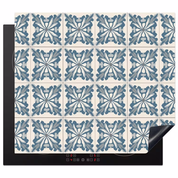 Herdabdeckplatte - Muster - Fliese - Blau — 1