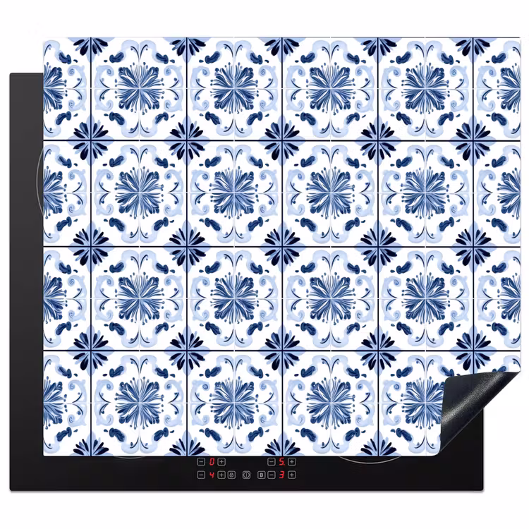 Herdabdeckplatte - Muster - Fliese - Blau — 1