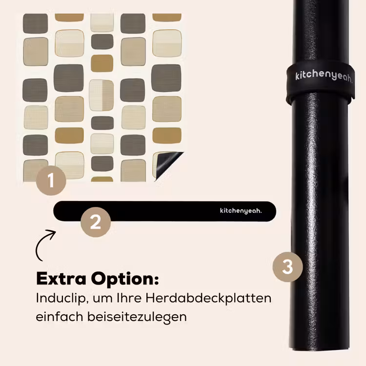 Herdabdeckplatte - Blöcke - Vintage - Grau — 8
