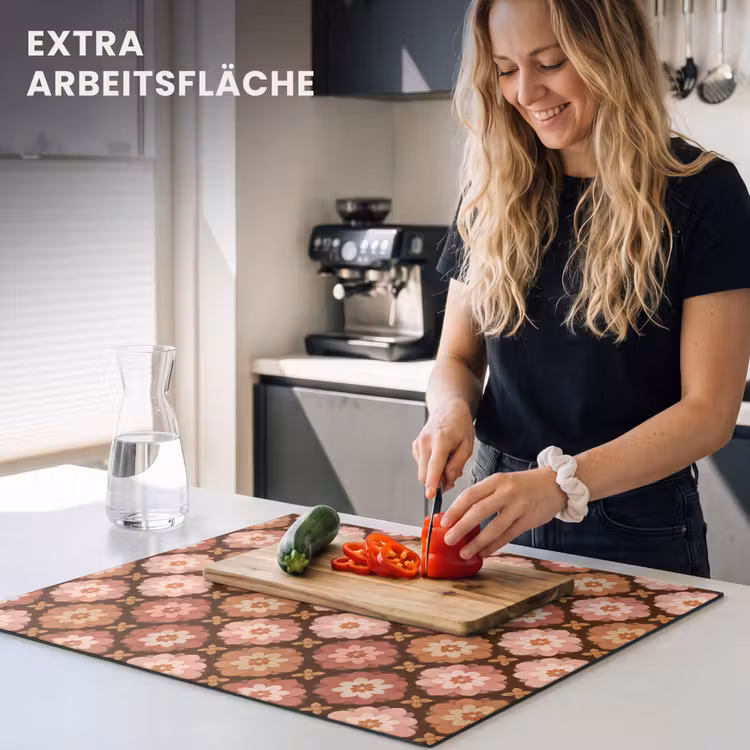 Herdabdeckplatte - Geometrisch - Blumig - Farbenfroh — 5