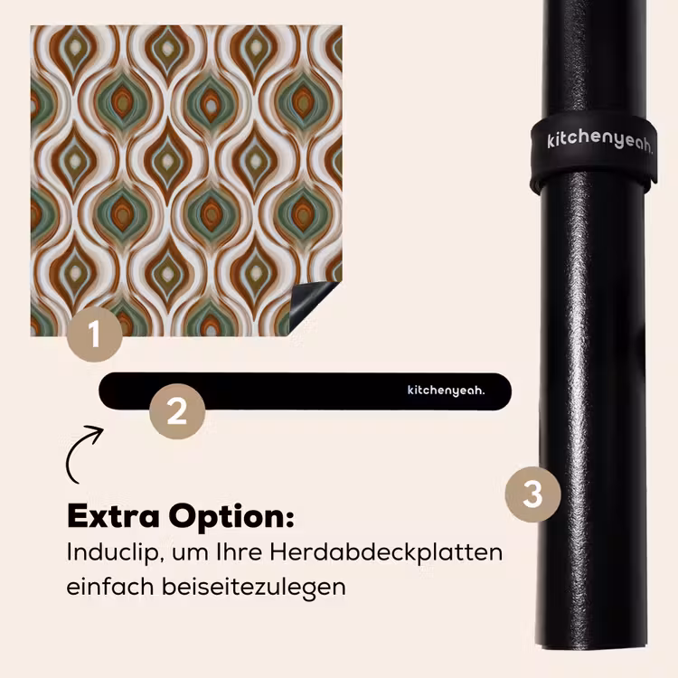 Herdabdeckplatte - Motiv - Muster - Farbenfroh — 8