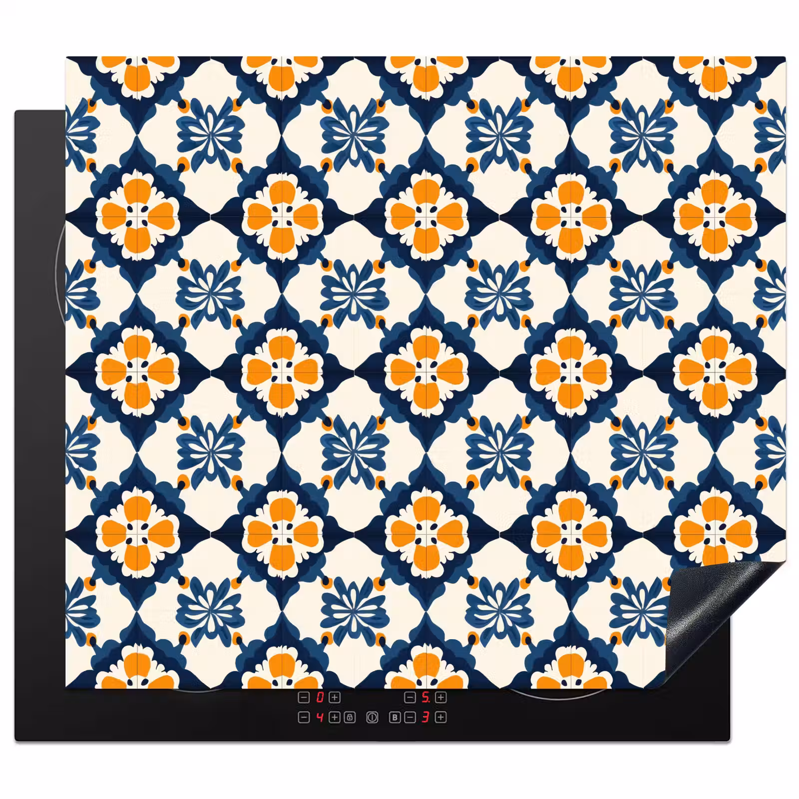 Herdabdeckplatte - Klassisch - Geometrisch - Blau — 1