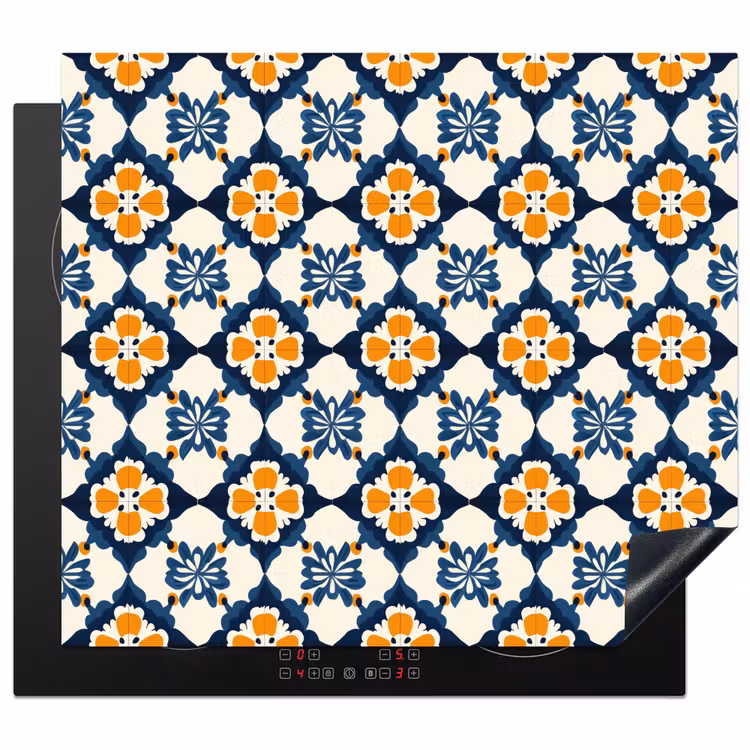 Herdabdeckplatte - Klassisch - Geometrisch - Blau — 1