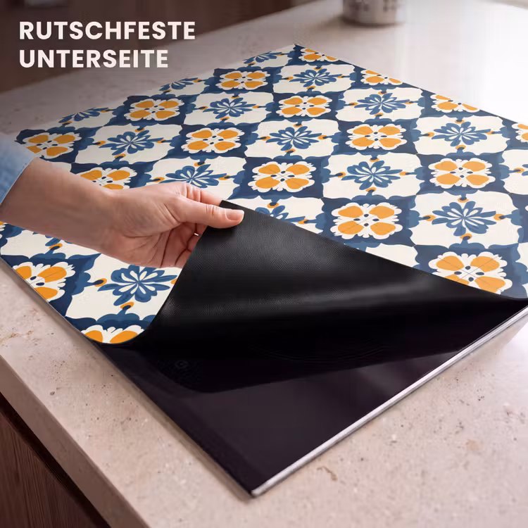 Herdabdeckplatte - Klassisch - Geometrisch - Blau — 6