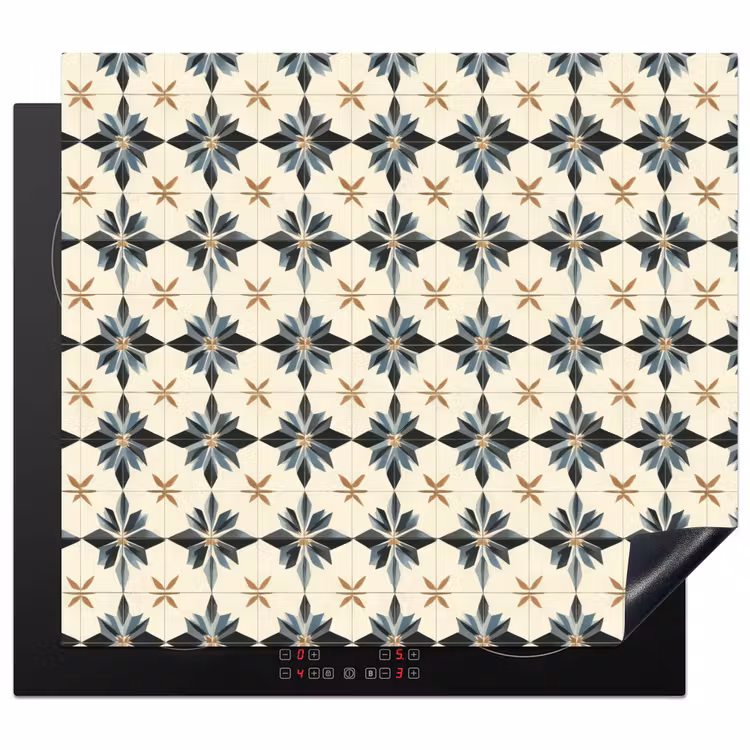 Herdabdeckplatte - Ornamental - Ornament - Blau — 1
