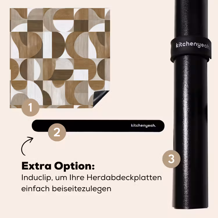 Herdabdeckplatte - Abstrakt - Retro - Braun — 8