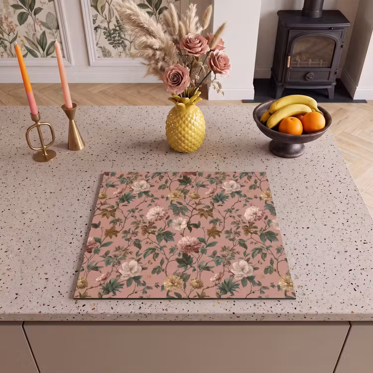 Herdabdeckplatte - Blumen - Klassisch - Rosa — 3