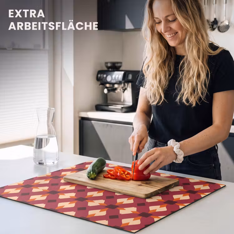 Herdabdeckplatte - Retro - Gemustert - Farbenfroh — 5