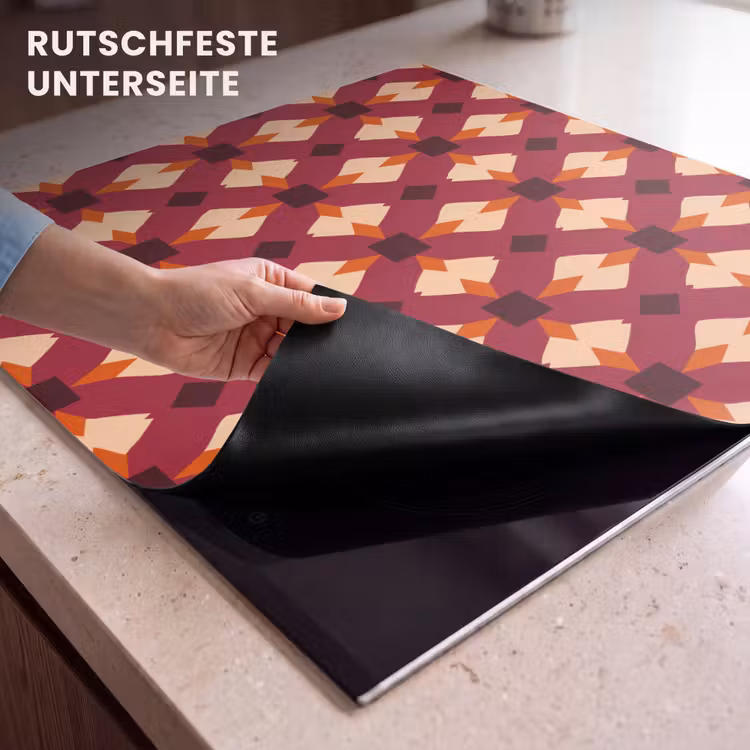 Herdabdeckplatte - Retro - Gemustert - Farbenfroh — 6