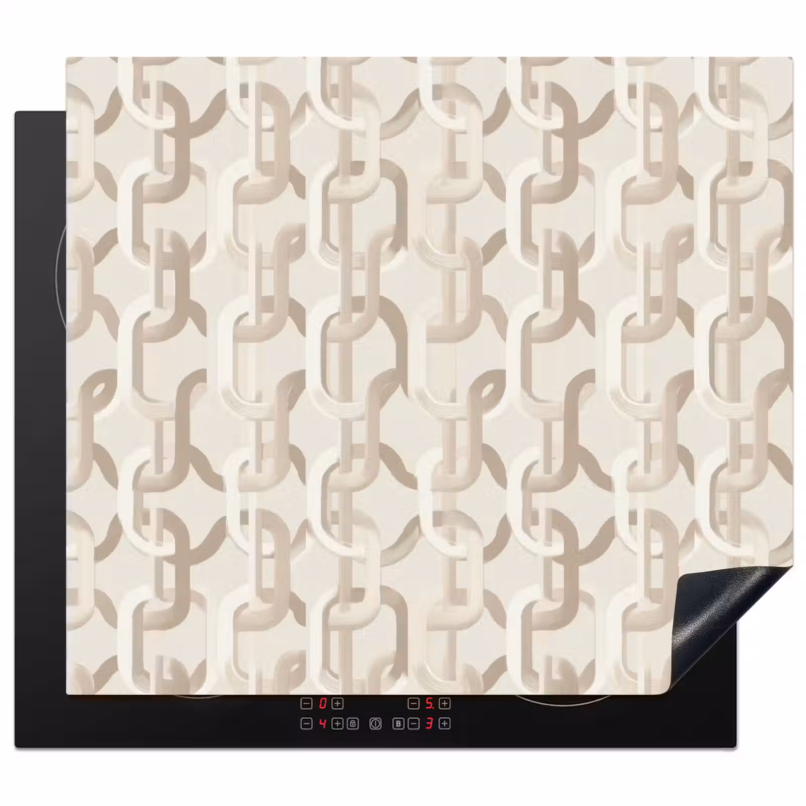 Herdabdeckplatte - Motiv - Abstrakt - Beige — 1