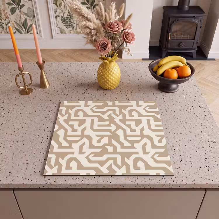 Herdabdeckplatte - Modern - Abstrakt - Beige — 3