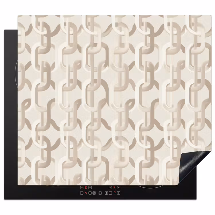 Herdabdeckplatte - Motiv - Abstrakt - Beige — 1
