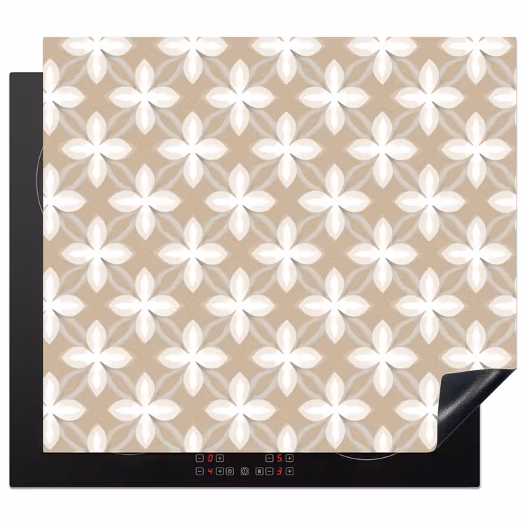 Herdabdeckplatte - Muster - Symmetrisch - Beige — 1