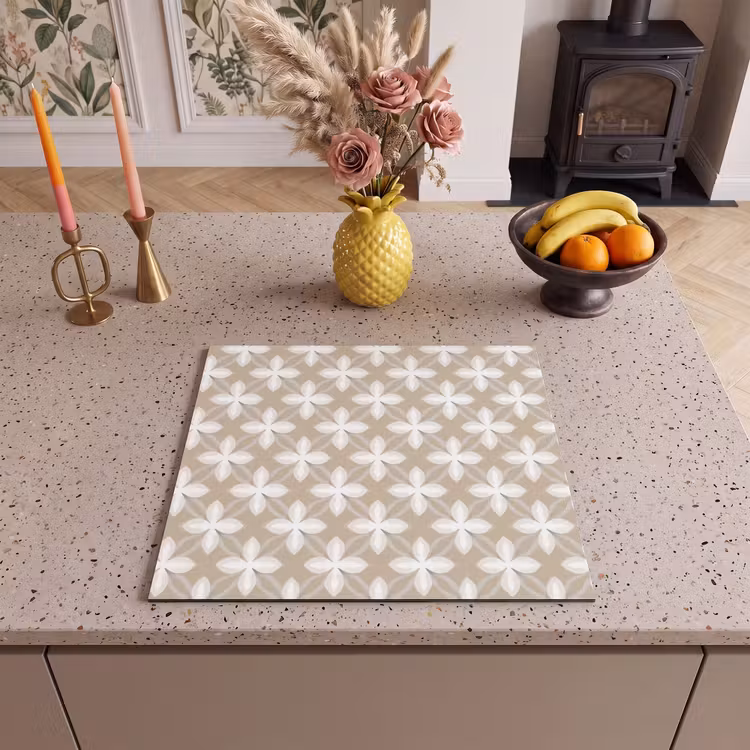 Herdabdeckplatte - Muster - Symmetrisch - Beige — 3