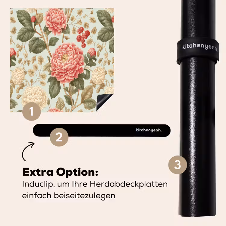 Herdabdeckplatte - Klassisch - Botanisch - Mehrfarbig — 8