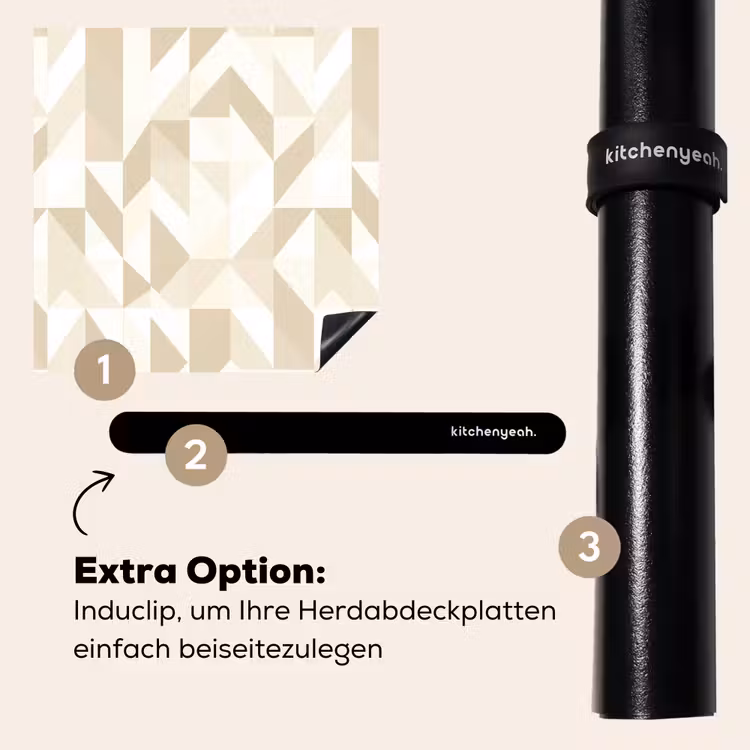 Herdabdeckplatte - Modern - Abstrakt - Beige — 8