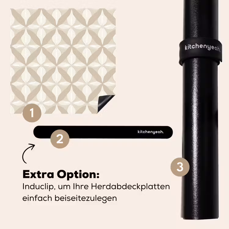 Herdabdeckplatte - Muster - Klassisch - Beige — 8