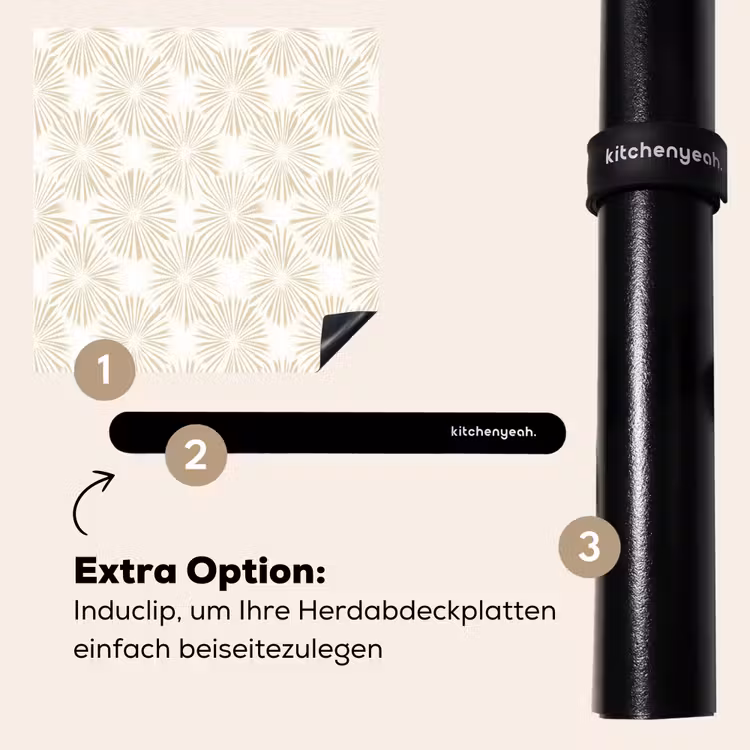 Herdabdeckplatte - Abstrakt - Motiv - Beige — 8