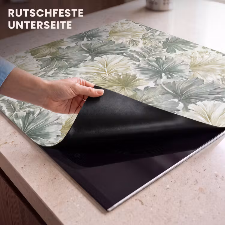 Herdabdeckplatte - Blätter - Botanisch - Grün — 6