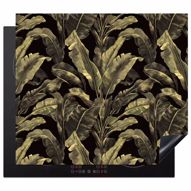 Herdabdeckplatte - Botanisch - Blätter - Grün — 1