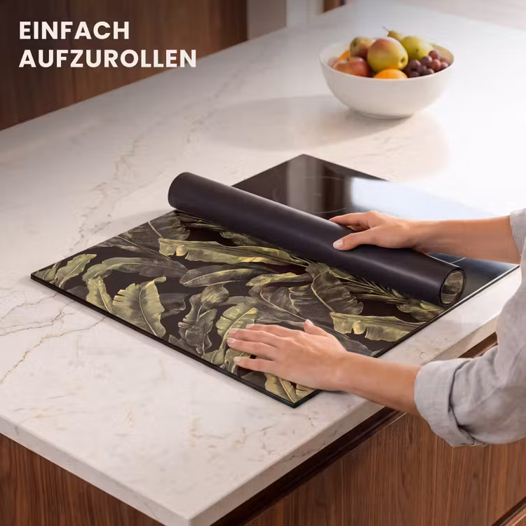 Herdabdeckplatte - Botanisch - Blätter - Grün — 7