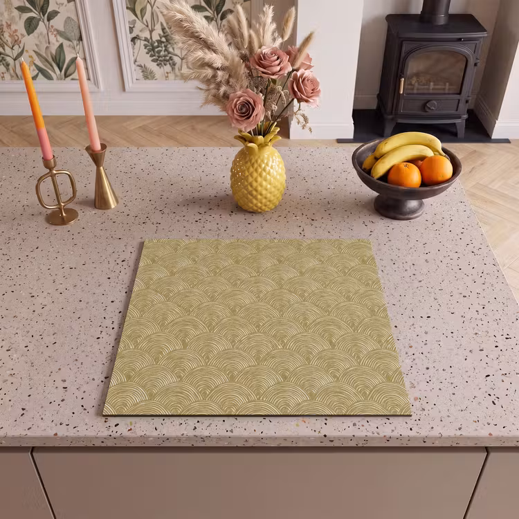 Herdabdeckplatte - Fächer - Geometrisch - Grün — 3